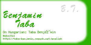 benjamin taba business card